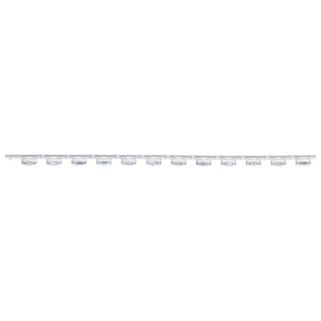Globe Scientific 0.2mL 12-Strip Flat Caps, No Tubes, Optically-Clear for qPCR, 80PK PCR-02FC-12